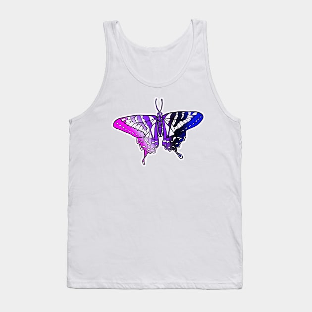 Genderfluid Pride Butterfly Tank Top by Queer Menagerie